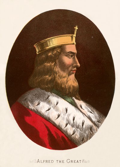 King Alfred the Great by English School